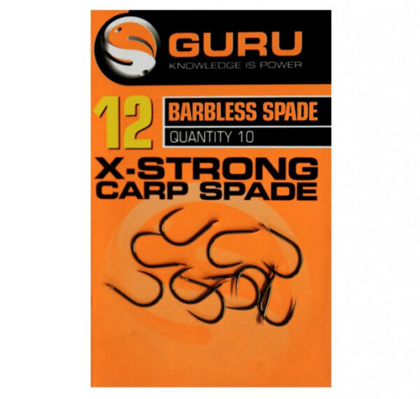 Haki GURU X-Strong Carp Spade Barbless rozmiar 10