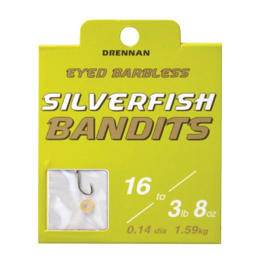 Haki z przyponami DRENNAN Bandits Silverfish rozmiar 12/0.16mm