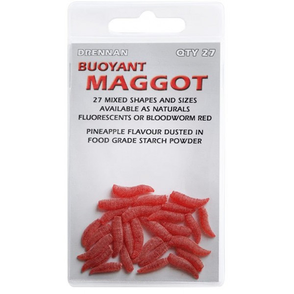 Pływające sztuczne robaki DRENNAN Buoyant Maggot Bloodworm Red