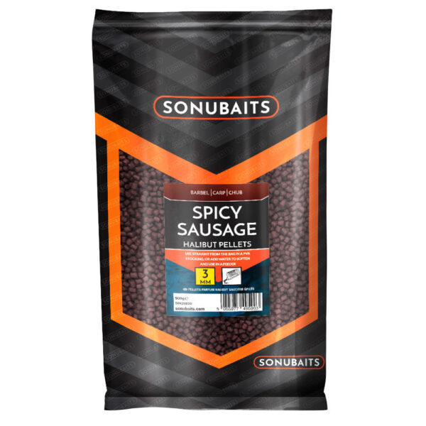 Pellet Sonubaits Spicy Sausage Halibut Pellets 3mm 900g