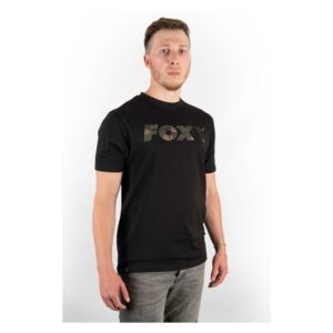 Koszulka Fox Black/Camo Chest Print T-Shirt XXL